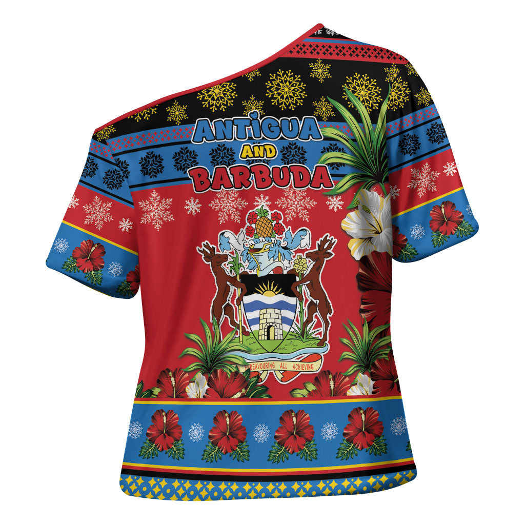 Afro-Antiguan and Barbudan Christmas Cross Shoulder Shirt This Fallow Deer Needs A Beach Retreat