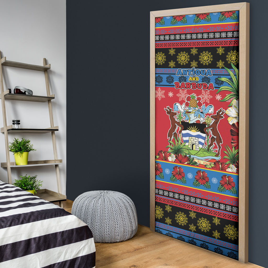 Afro-Antiguan and Barbudan Christmas Door Cover This Fallow Deer Needs A Beach Retreat
