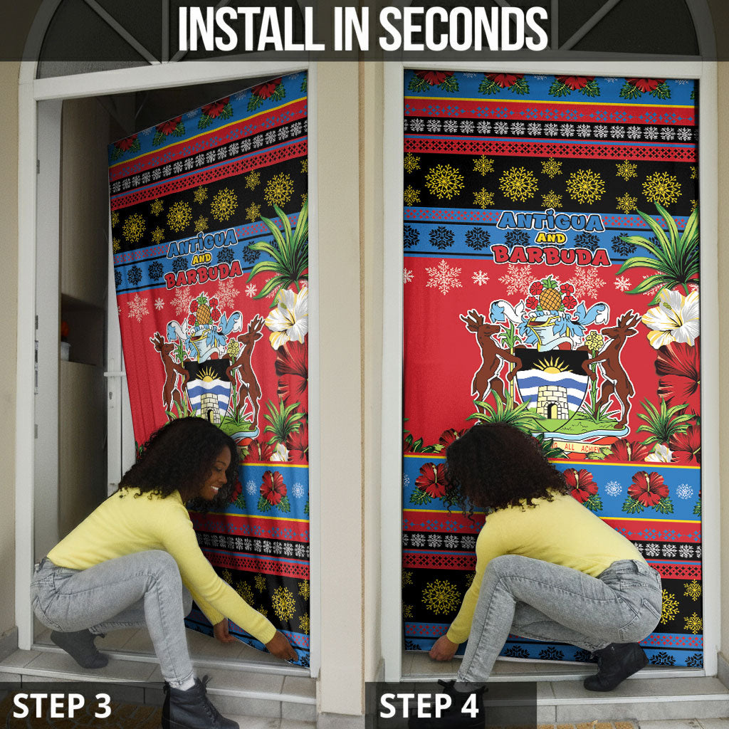 Afro-Antiguan and Barbudan Christmas Door Cover This Fallow Deer Needs A Beach Retreat