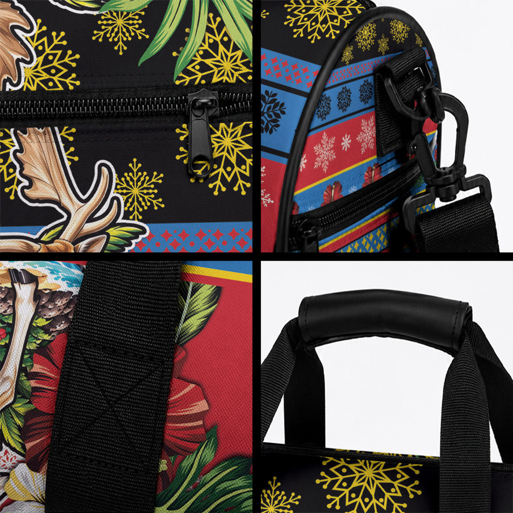Afro-Antiguan and Barbudan Christmas Duffle Bag This Fallow Deer Needs A Beach Retreat