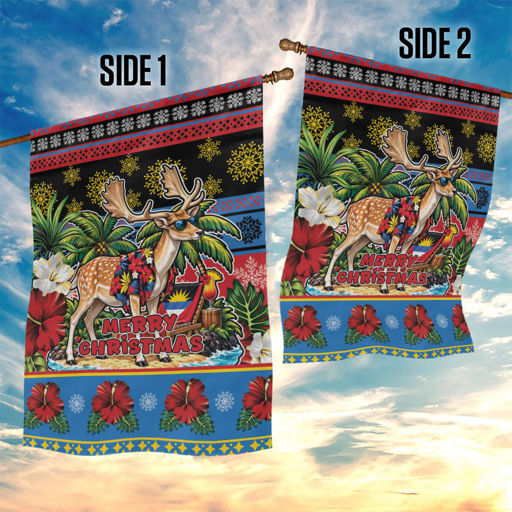 Afro-Antiguan and Barbudan Christmas Garden Flag This Fallow Deer Needs A Beach Retreat