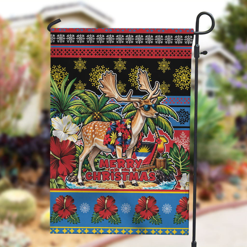 Afro-Antiguan and Barbudan Christmas Garden Flag This Fallow Deer Needs A Beach Retreat