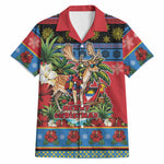 Afro-Antiguan and Barbudan Christmas Hawaiian Shirt This Fallow Deer Needs A Beach Retreat
