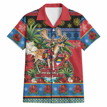 Afro-Antiguan and Barbudan Christmas Hawaiian Shirt This Fallow Deer Needs A Beach Retreat