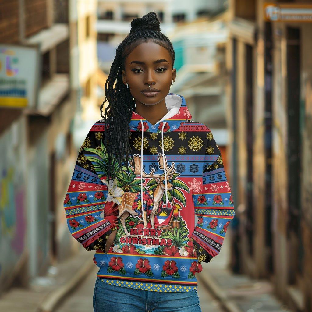 Afro-Antiguan and Barbudan Christmas Hoodie This Fallow Deer Needs A Beach Retreat