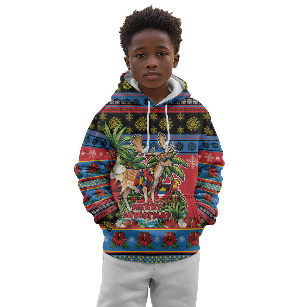 Afro-Antiguan and Barbudan Christmas Kid Hoodie This Fallow Deer Needs A Beach Retreat