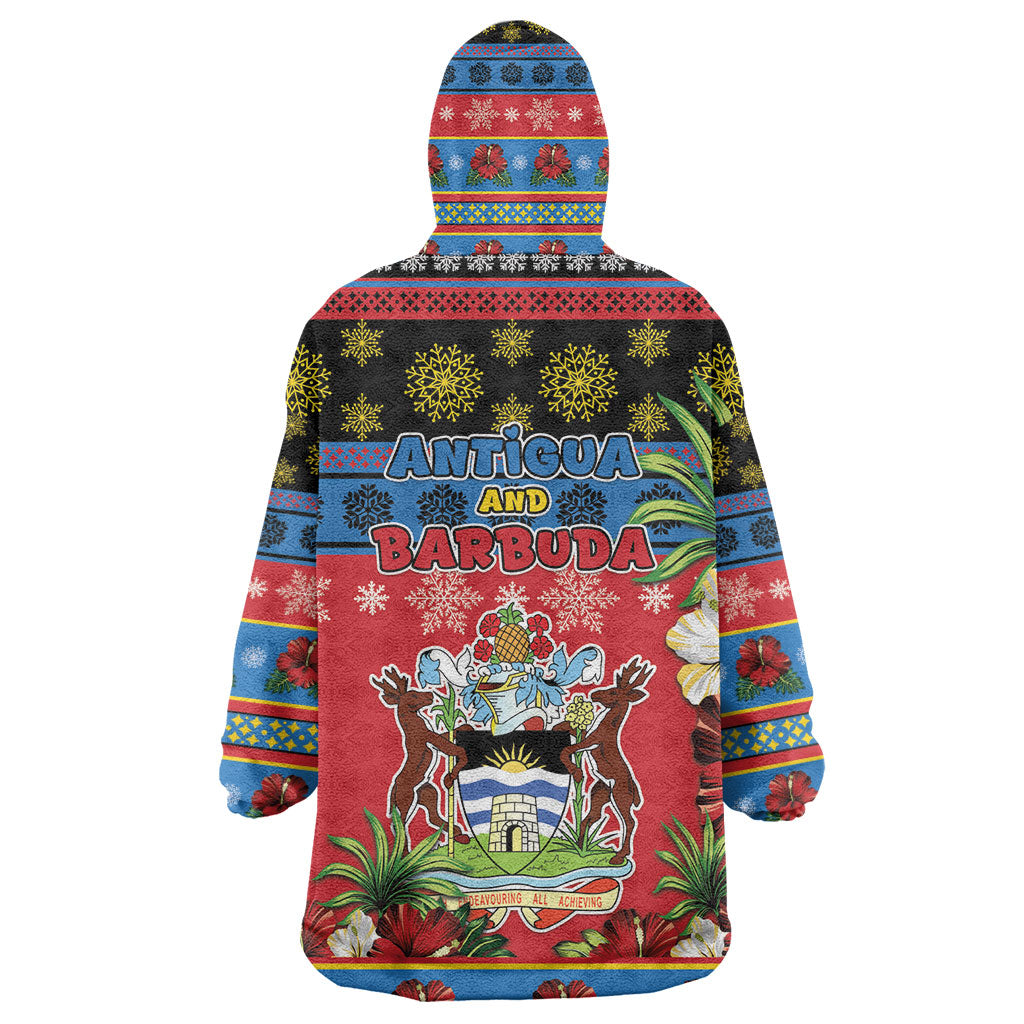 Afro-Antiguan and Barbudan Christmas Kid Wearable Blanket Hoodie This Fallow Deer Needs A Beach Retreat