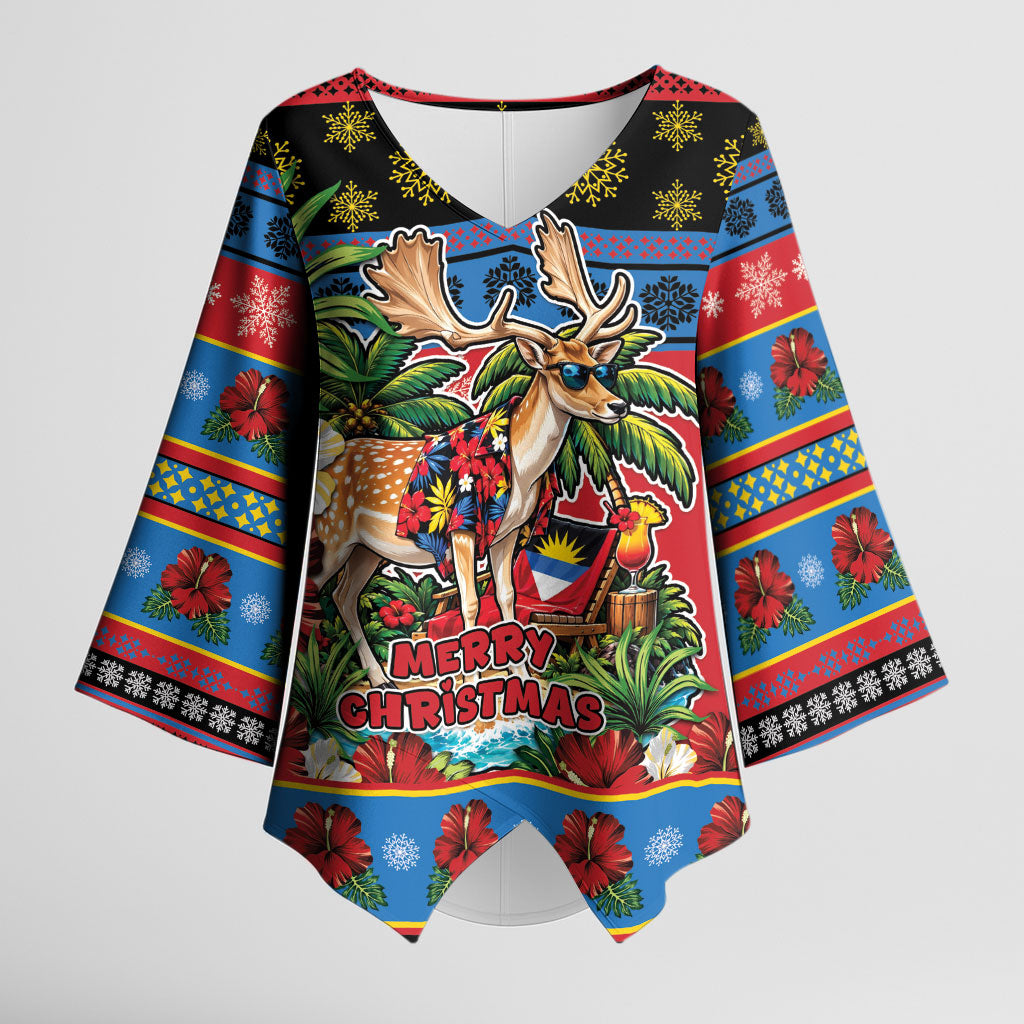 Afro-Antiguan and Barbudan Christmas Kimono Sleeve Blouse This Fallow Deer Needs A Beach Retreat