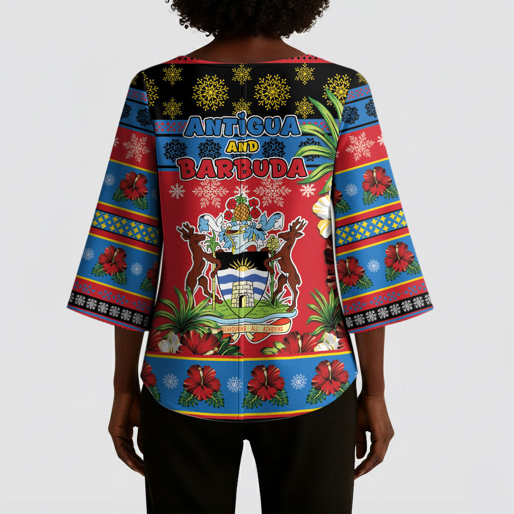 Afro-Antiguan and Barbudan Christmas Kimono Sleeve Blouse This Fallow Deer Needs A Beach Retreat
