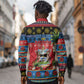 Afro-Antiguan and Barbudan Christmas Long Sleeve Button Shirt This Fallow Deer Needs A Beach Retreat