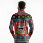 Afro-Antiguan and Barbudan Christmas Long Sleeve Polo Shirt This Fallow Deer Needs A Beach Retreat