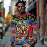 Afro-Antiguan and Barbudan Christmas Long Sleeve Shirt This Fallow Deer Needs A Beach Retreat