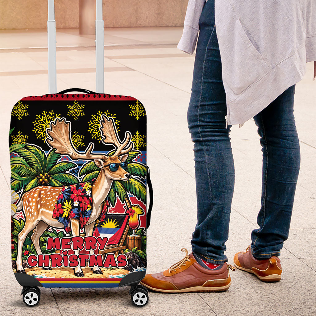 Afro-Antiguan and Barbudan Christmas Luggage Cover This Fallow Deer Needs A Beach Retreat