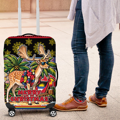 Afro-Antiguan and Barbudan Christmas Luggage Cover This Fallow Deer Needs A Beach Retreat