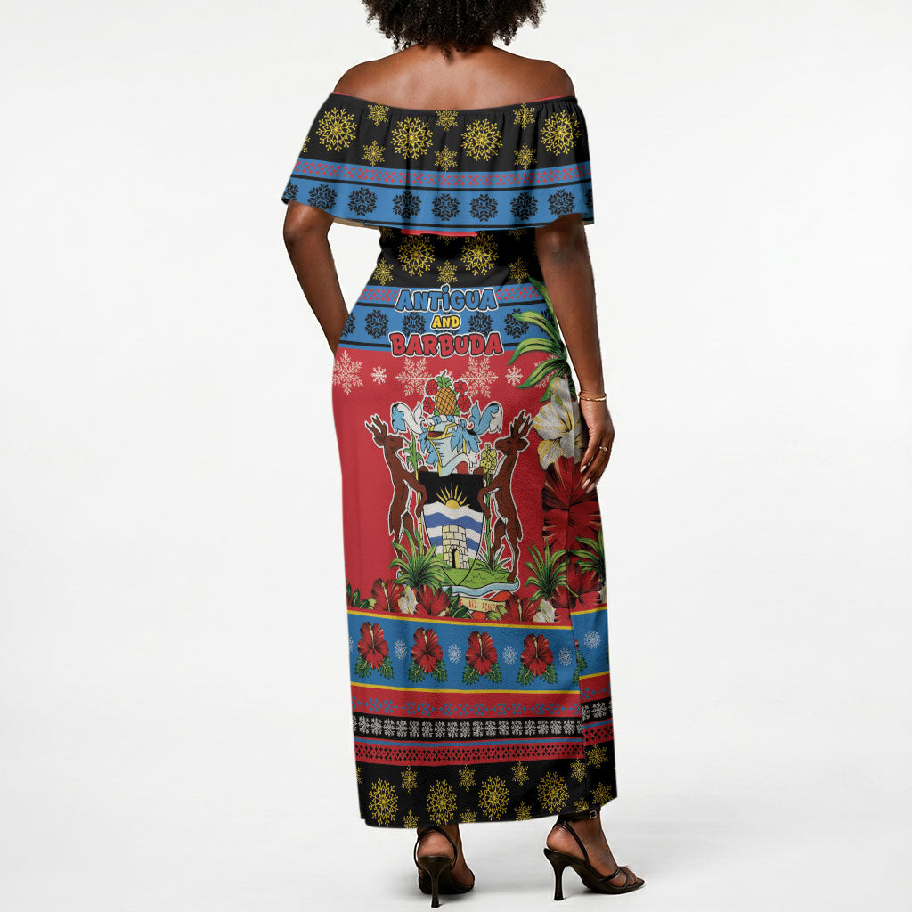 Afro-Antiguan and Barbudan Christmas Off Shoulder Maxi Dress This Fallow Deer Needs A Beach Retreat