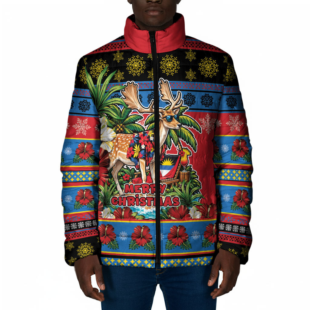 Afro-Antiguan and Barbudan Christmas Padded Jacket This Fallow Deer Needs A Beach Retreat