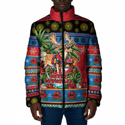Afro-Antiguan and Barbudan Christmas Padded Jacket This Fallow Deer Needs A Beach Retreat
