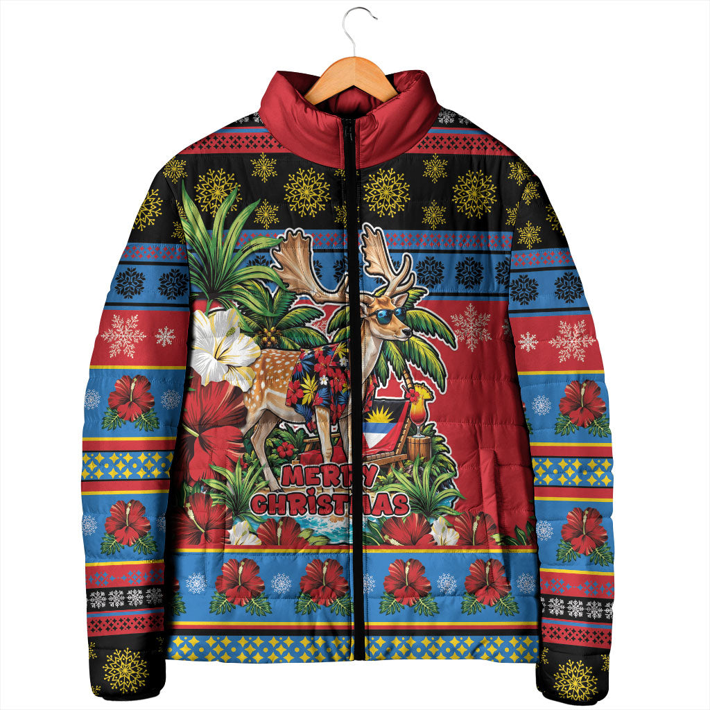 Afro-Antiguan and Barbudan Christmas Padded Jacket This Fallow Deer Needs A Beach Retreat