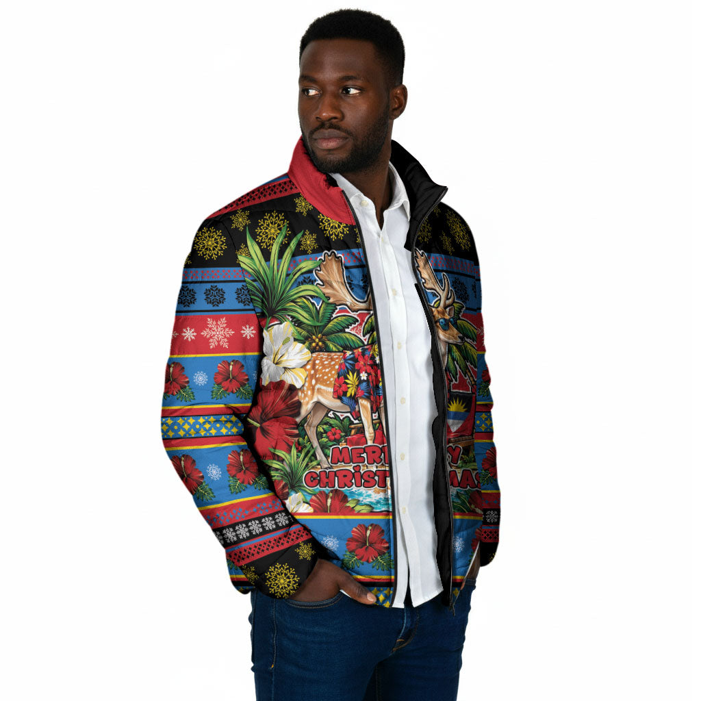 Afro-Antiguan and Barbudan Christmas Padded Jacket This Fallow Deer Needs A Beach Retreat