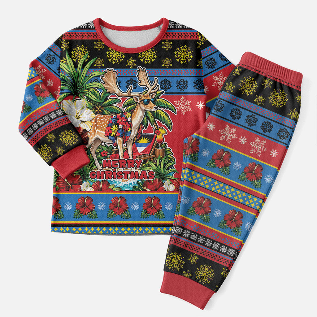 Afro-Antiguan and Barbudan Christmas Pajama Set This Fallow Deer Needs A Beach Retreat