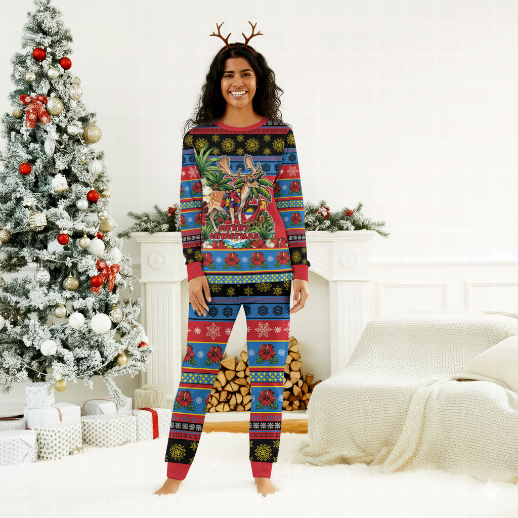 Afro-Antiguan and Barbudan Christmas Pajama Set This Fallow Deer Needs A Beach Retreat