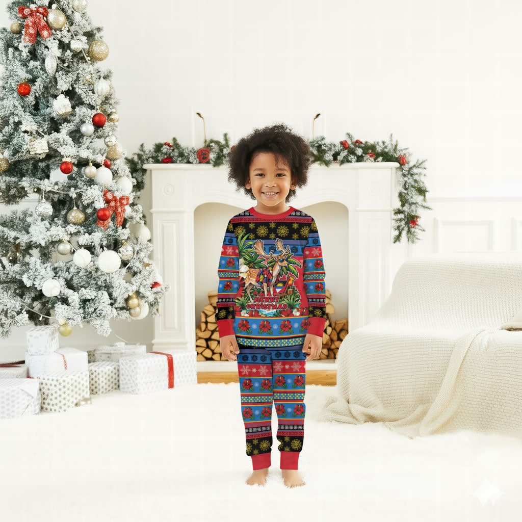 Afro-Antiguan and Barbudan Christmas Pajama Set This Fallow Deer Needs A Beach Retreat