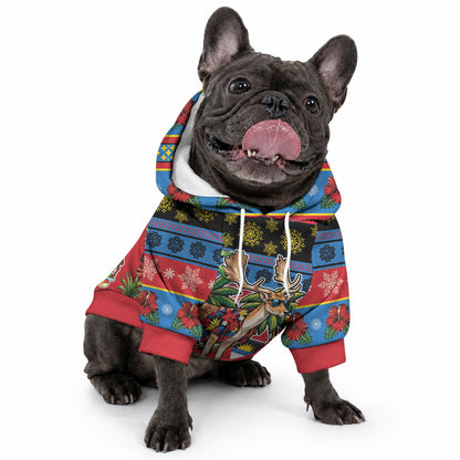 Afro-Antiguan and Barbudan Christmas Pet Hoodie This Fallow Deer Needs A Beach Retreat