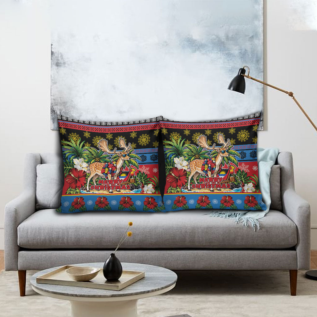 Afro-Antiguan and Barbudan Christmas Pillow Cover This Fallow Deer Needs A Beach Retreat