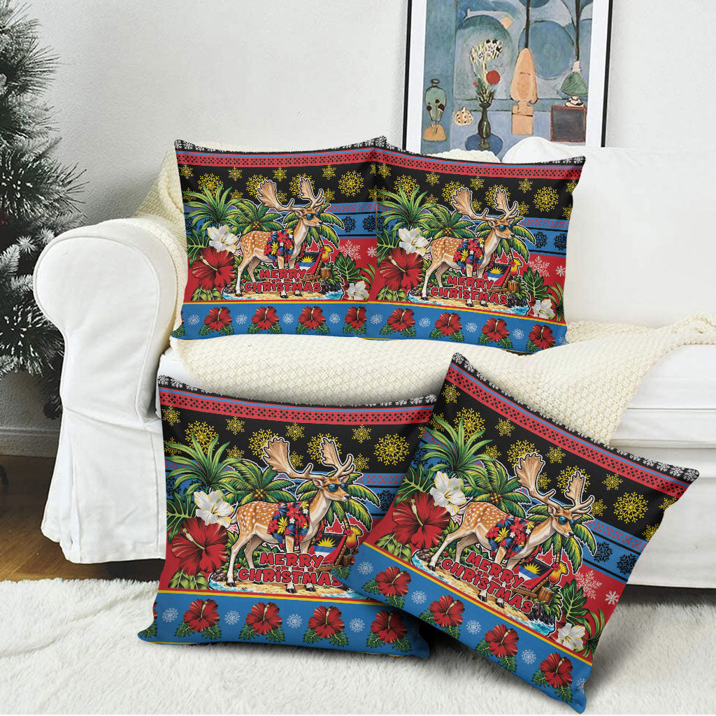 Afro-Antiguan and Barbudan Christmas Pillow Cover This Fallow Deer Needs A Beach Retreat