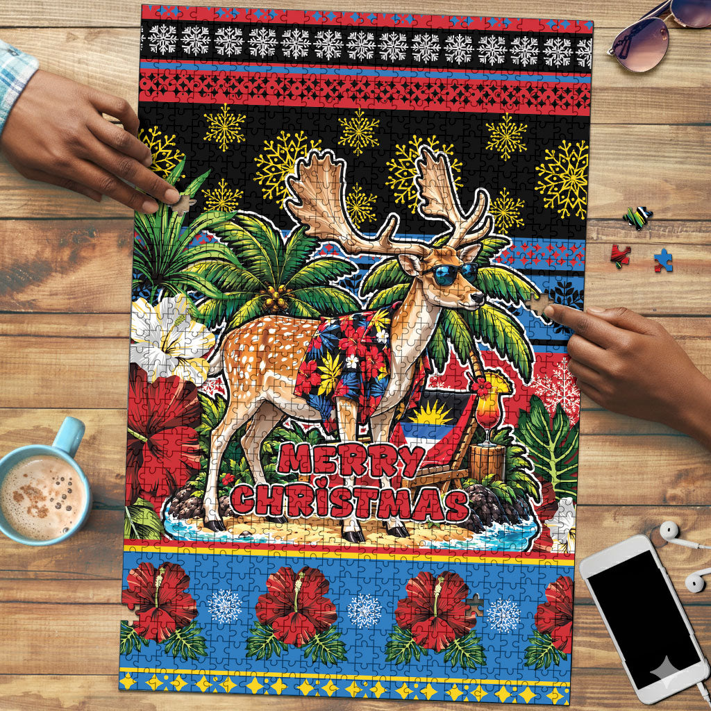 Afro-Antiguan and Barbudan Christmas Puzzle This Fallow Deer Needs A Beach Retreat