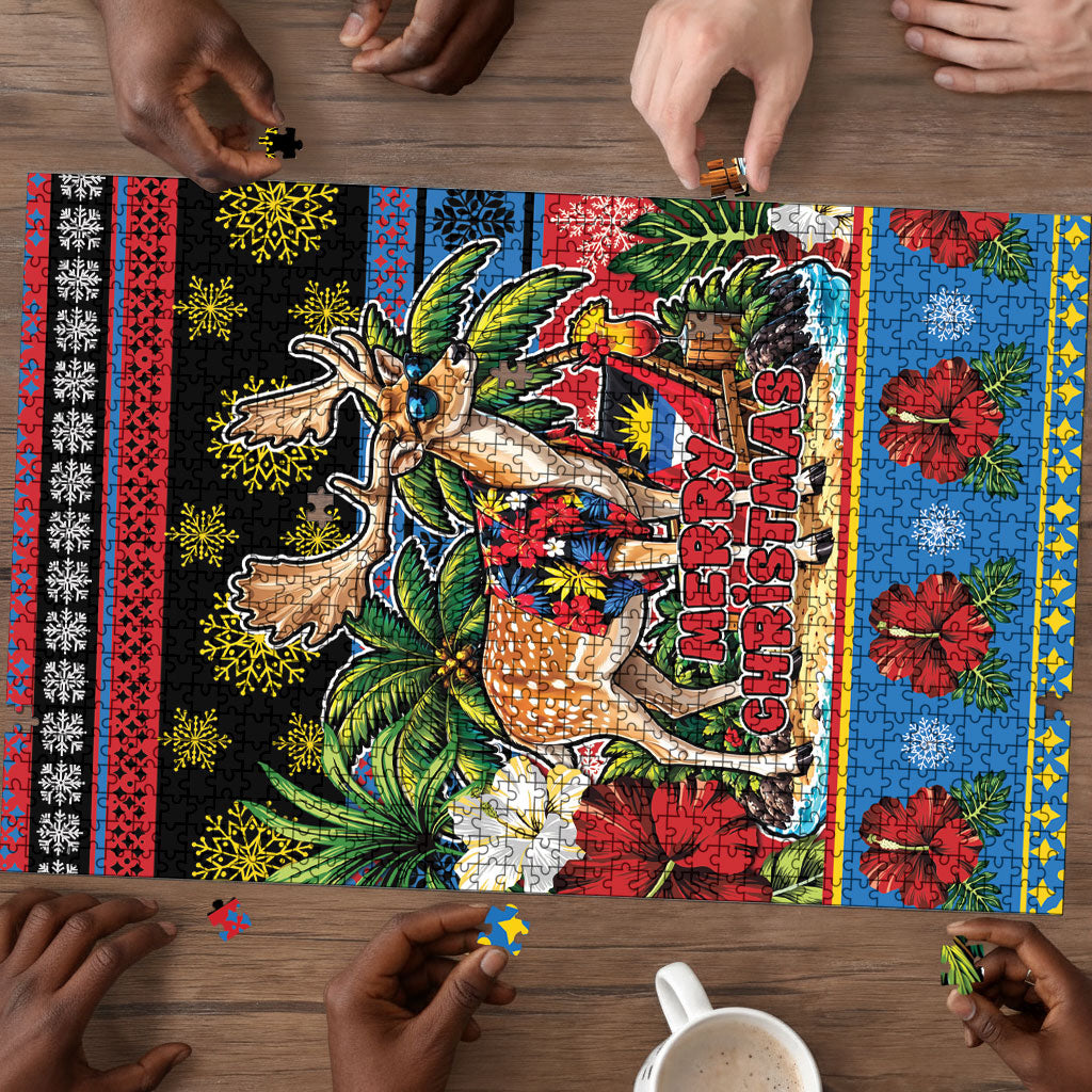 Afro-Antiguan and Barbudan Christmas Puzzle This Fallow Deer Needs A Beach Retreat