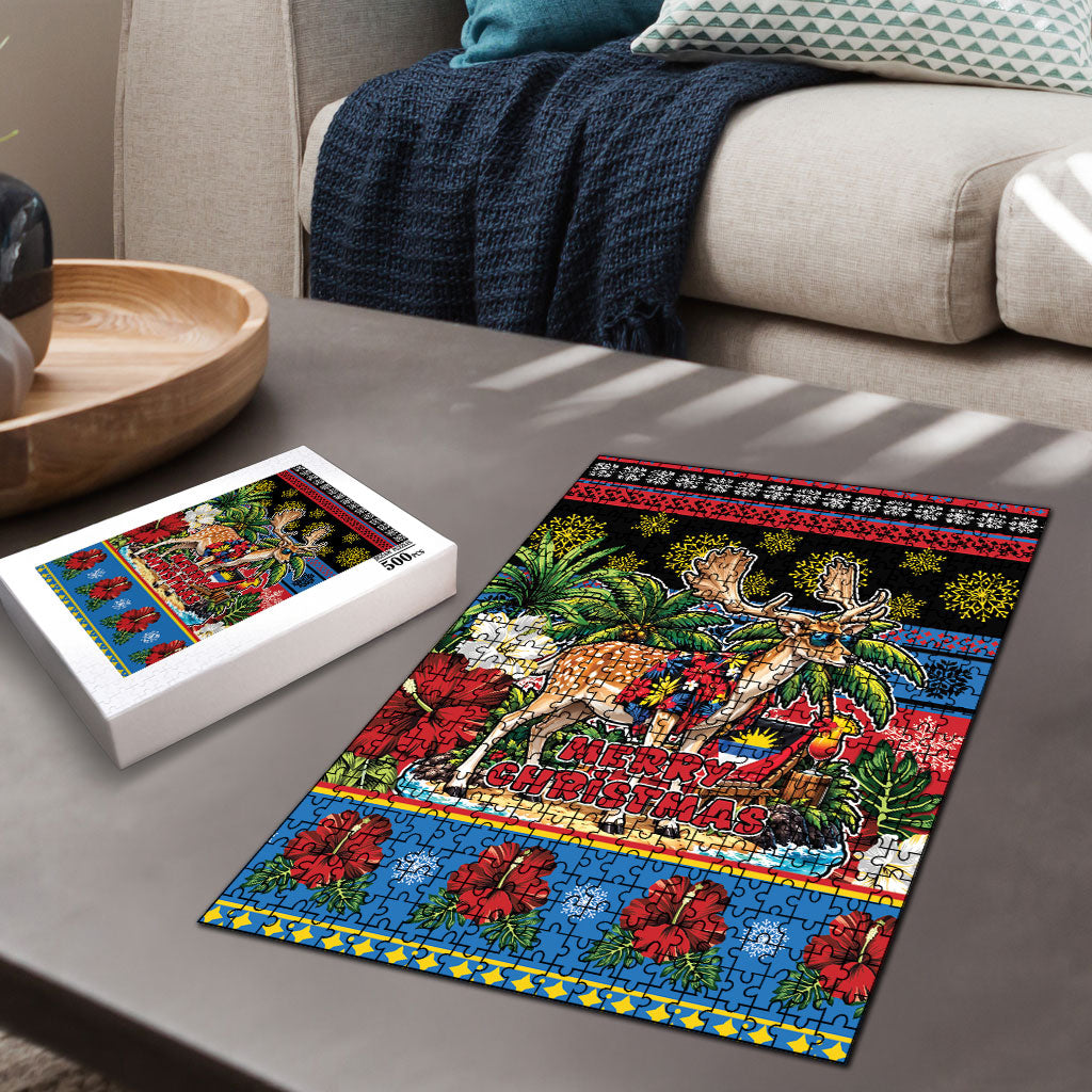 Afro-Antiguan and Barbudan Christmas Puzzle This Fallow Deer Needs A Beach Retreat