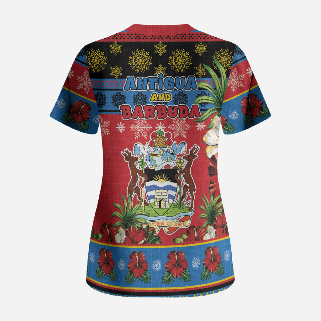 Afro-Antiguan and Barbudan Christmas Scrub Top This Fallow Deer Needs A Beach Retreat