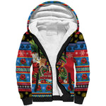 Afro-Antiguan and Barbudan Christmas Sherpa Hoodie This Fallow Deer Needs A Beach Retreat