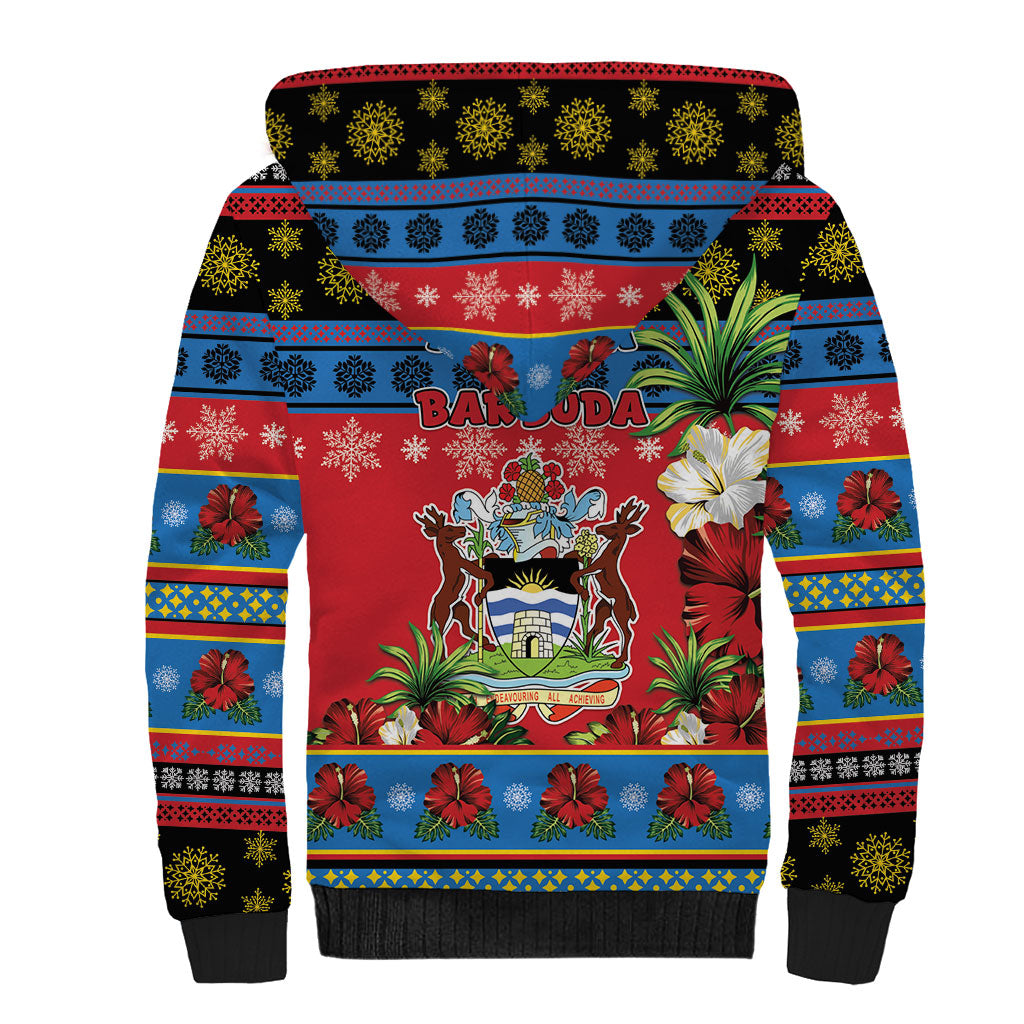 Afro-Antiguan and Barbudan Christmas Sherpa Hoodie This Fallow Deer Needs A Beach Retreat