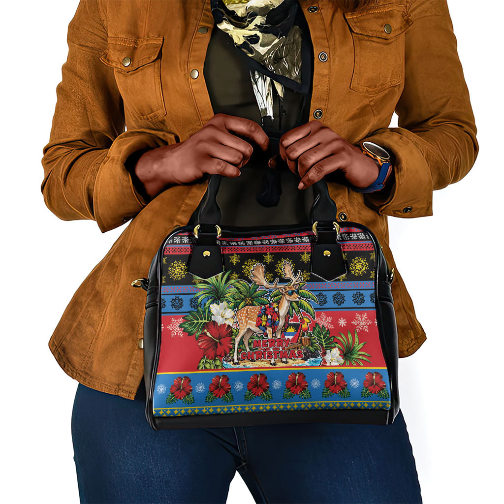 Afro-Antiguan and Barbudan Christmas Shoulder Handbag This Fallow Deer Needs A Beach Retreat