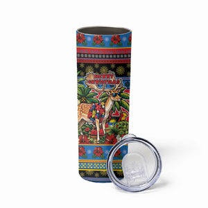 Afro-Antiguan and Barbudan Christmas Skinny Tumbler This Fallow Deer Needs A Beach Retreat
