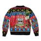 Afro-Antiguan and Barbudan Christmas Sleeve Zip Bomber Jacket This Fallow Deer Needs A Beach Retreat