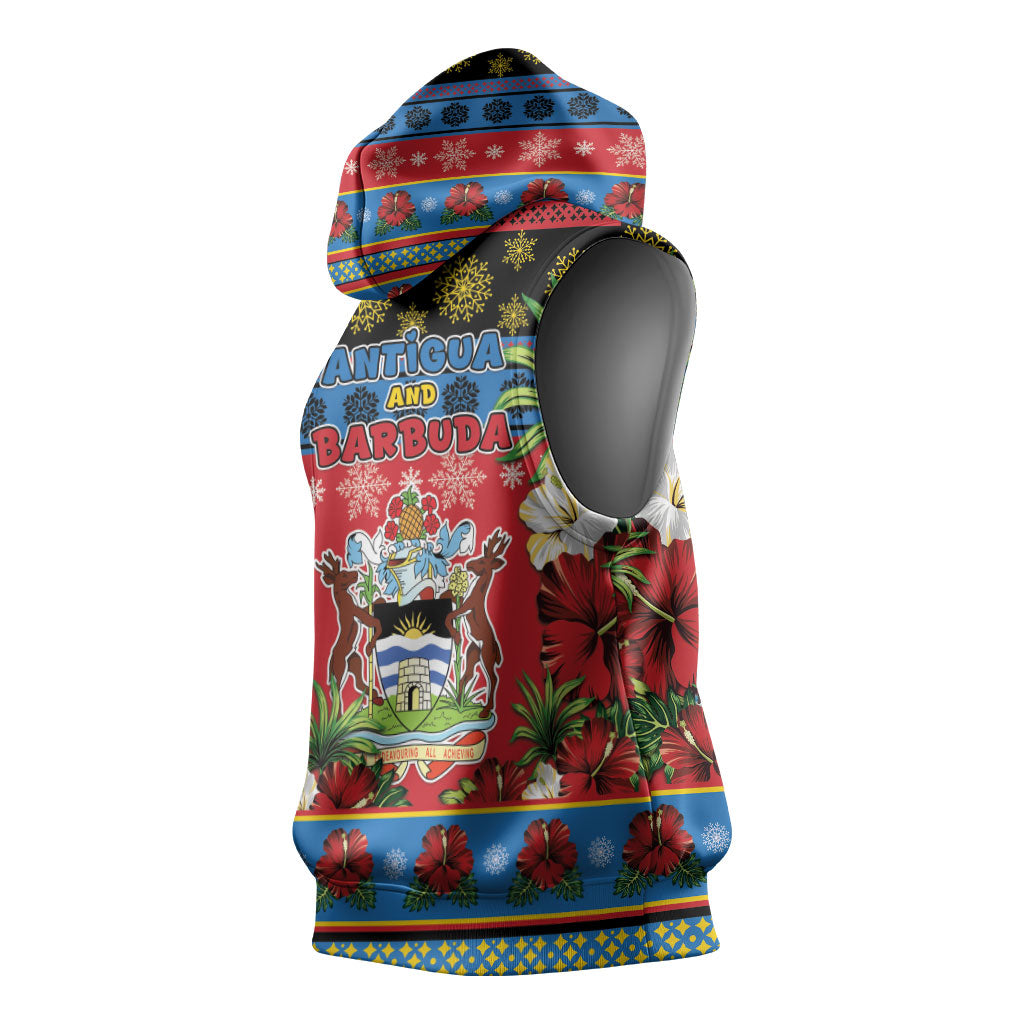 Afro-Antiguan and Barbudan Christmas Sleeveless Hoodie This Fallow Deer Needs A Beach Retreat