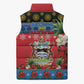Afro-Antiguan and Barbudan Christmas Sleeveless Puffer Jacket This Fallow Deer Needs A Beach Retreat