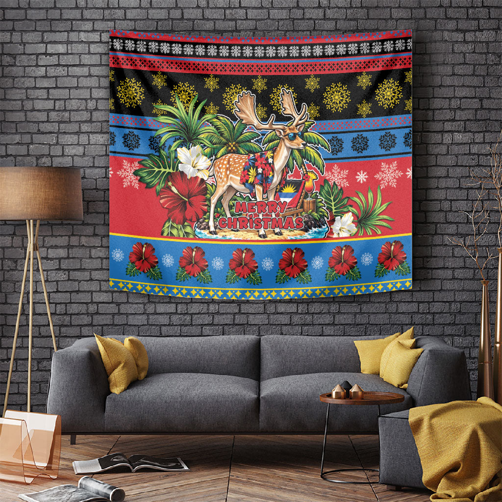 Afro-Antiguan and Barbudan Christmas Tapestry This Fallow Deer Needs A Beach Retreat