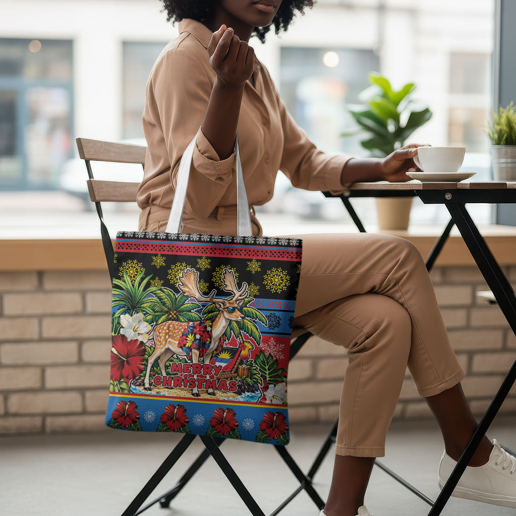 Afro-Antiguan and Barbudan Christmas Tote Bag This Fallow Deer Needs A Beach Retreat