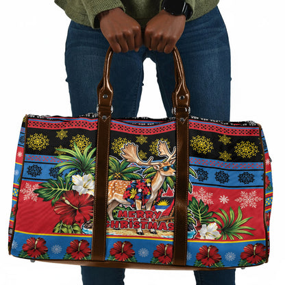 Afro-Antiguan and Barbudan Christmas Travel Bag This Fallow Deer Needs A Beach Retreat
