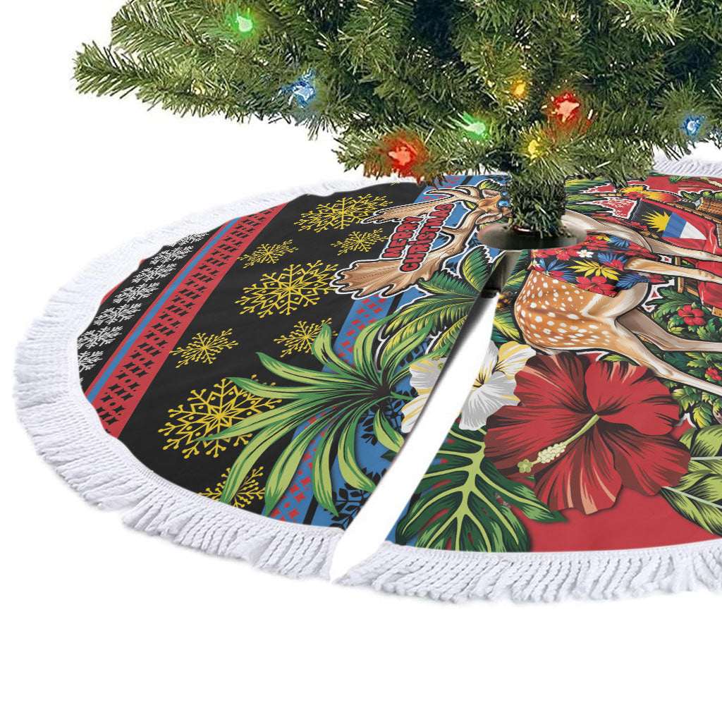 Afro-Antiguan and Barbudan Christmas Tree Skirt This Fallow Deer Needs A Beach Retreat