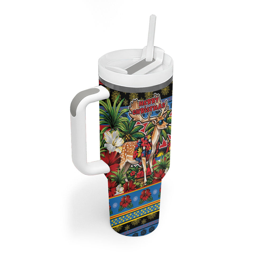 Afro-Antiguan and Barbudan Christmas Tumbler With Handle This Fallow Deer Needs A Beach Retreat