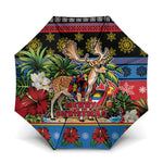 Afro-Antiguan and Barbudan Christmas Umbrella This Fallow Deer Needs A Beach Retreat
