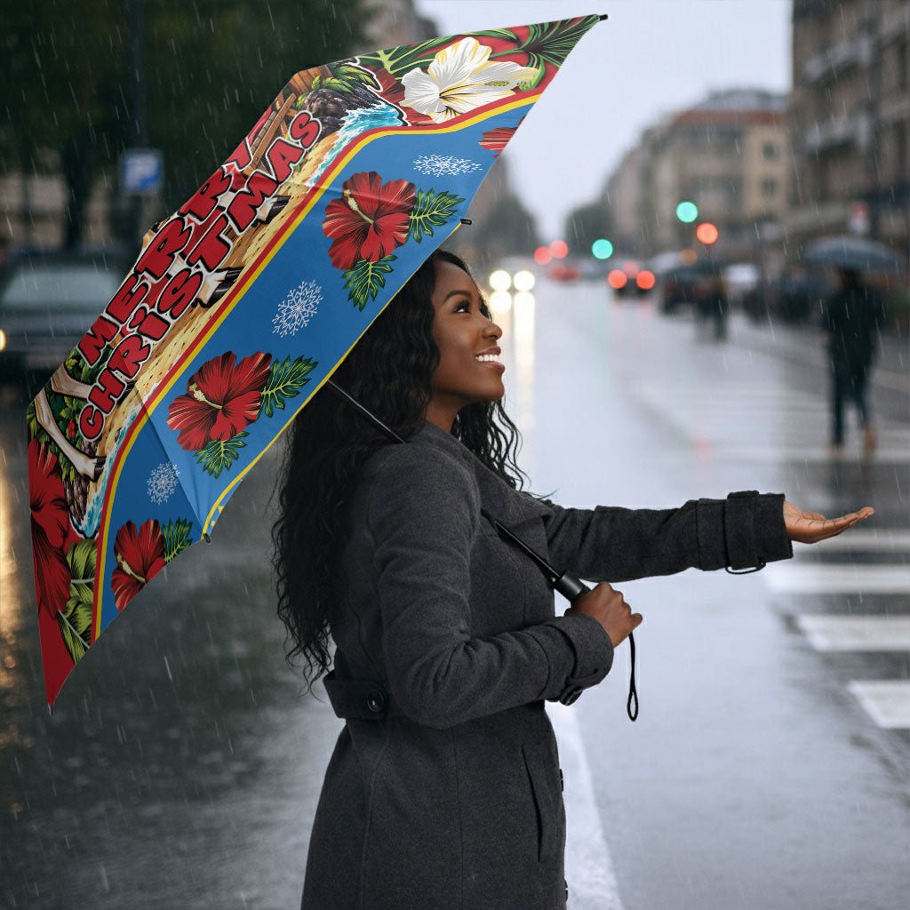 Afro-Antiguan and Barbudan Christmas Umbrella This Fallow Deer Needs A Beach Retreat