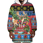 Afro-Antiguan and Barbudan Christmas Wearable Blanket Hoodie This Fallow Deer Needs A Beach Retreat