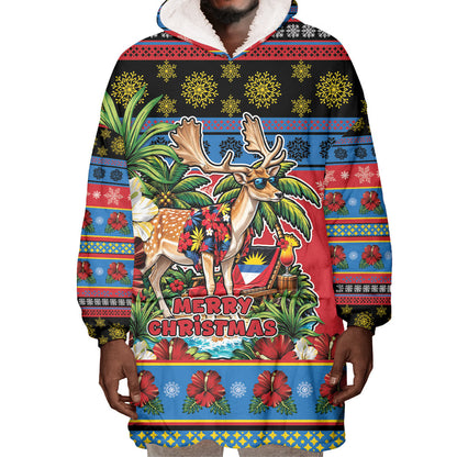 Afro-Antiguan and Barbudan Christmas Wearable Blanket Hoodie This Fallow Deer Needs A Beach Retreat