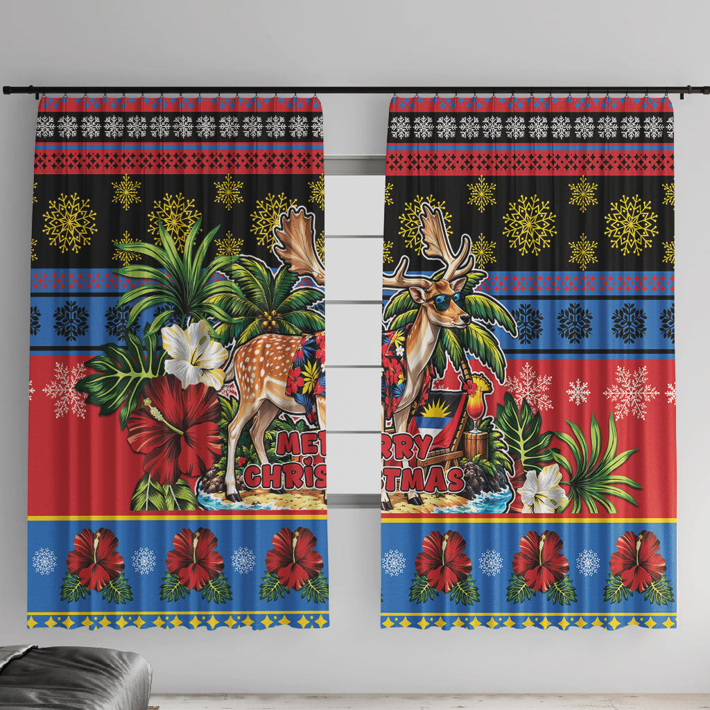 Afro-Antiguan and Barbudan Christmas Window Curtain This Fallow Deer Needs A Beach Retreat